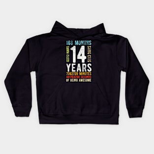 14Th Birthday 14 Years Old 168 Months Kids Hoodie